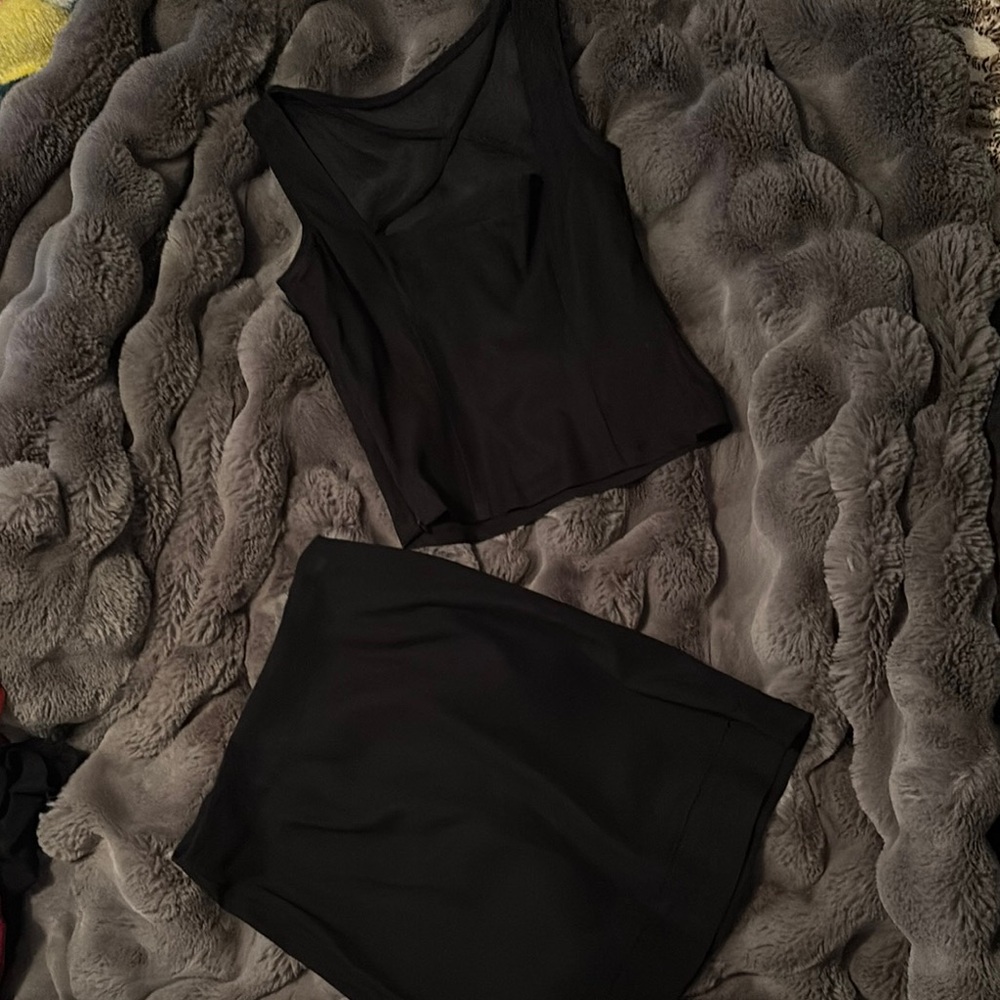 Elegant Black Skirt Set
